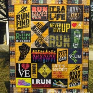 Run Find Yourself Quilt Blanket Tm99  Quilt